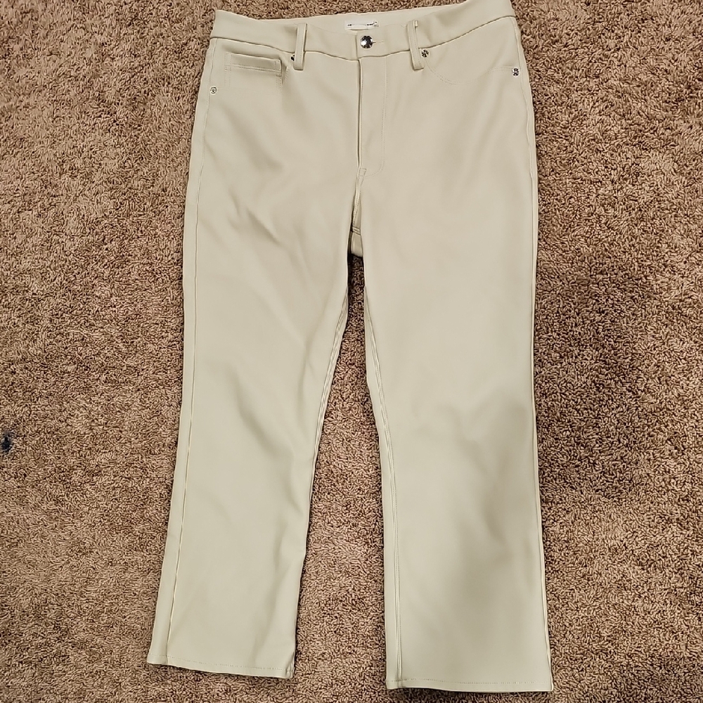 Good American Women's Cream Straight Leg Pants